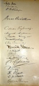 Fra Andvakes gjestebok, den «Gyldne Bok» 